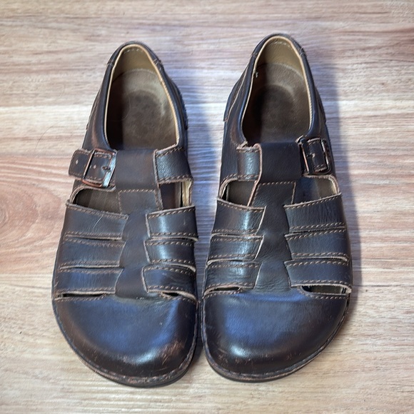 Birkenstock Brown Leather Fisherman Sandals main image 7